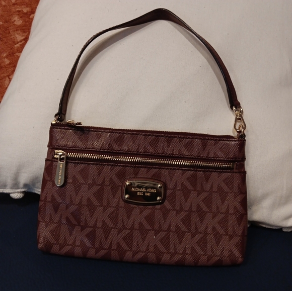 Michael Kors Marrón Wristlet and mini handbag bag semi new - Picture 2 of 6